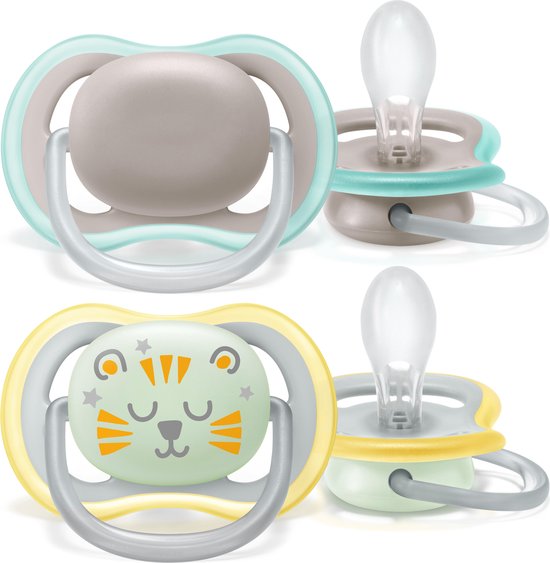 Philips Avent Ultra Air Day & Night 18+ maanden - 2 speentjes – grijs – Voor dag en nacht SCF349/26