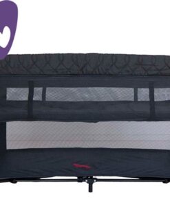 Prénatal Luxe Campingbedje met Bodemverhoger - Inklapbaar Reisbedje Baby incl. Draagtas - 120 x 60 cm - Zwart