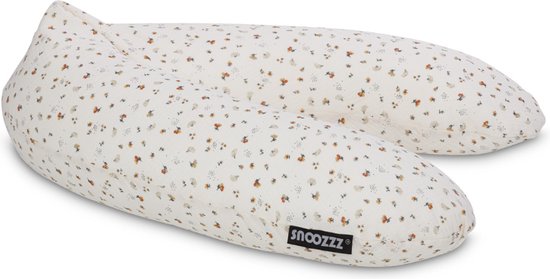 Snoozzz Voedingskussen Zijslaapkussen Lichaamskussen Premium kwaliteit - 185 cm - microparel vulling - luxe draagtas - 100% hydrofiel katoen - Flower