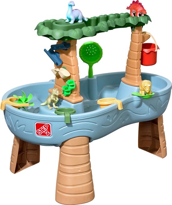 Step2 Dino Showers Watertafel - incl. 13-delig accessoireset - Waterspeelgoed voor kind - Activiteitentafel met water voor de tuin / buiten