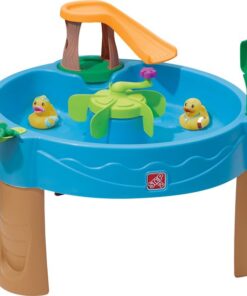 Step2 Duck Pond Watertafel - Met 6 accessoires: eendjes, spuitende kikker, schep en flipper - Waterspeelgoed voor kind - Activiteitentafel met water voor de tuin / buiten