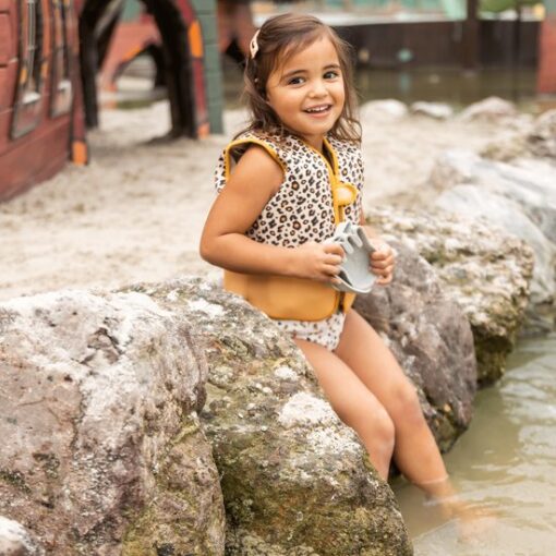 Swim Essentials Zwemvest Kind - Beige Panterprint - 15-18 kg - 2-3 jaar