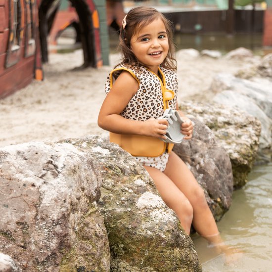 Swim Essentials Zwemvest Kind - Beige Panterprint - 15-18 kg - 2-3 jaar