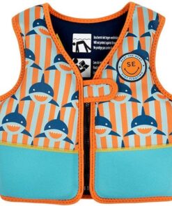 Swim Essentials Zwemvest Kind - Haaien Oranje/Blauw - 15-18 kg - 2-3 jaar