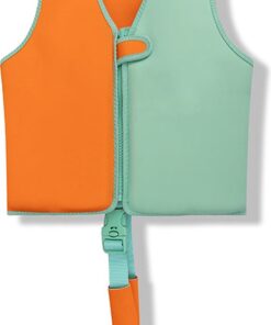 Swim Essentials Zwemvest Kind - Oranje Groen - Optie 2 - 18-30 kg - 3-6 jaar