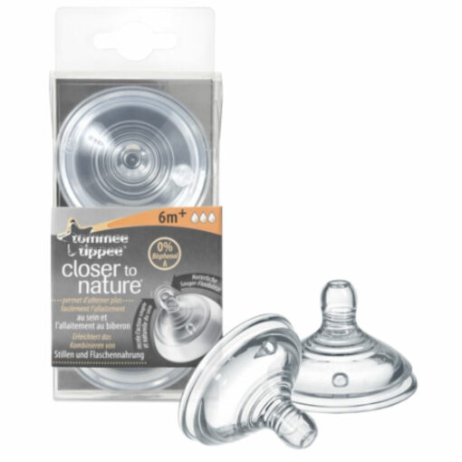 Tommee Tippee Closer to Nature Flesspeen 6+ mnd 2 stuks