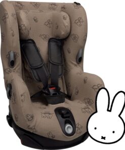 Ukje-Nijntje Autostoelhoes Geschikt voor Maxi Cosi Axiss - Maxi Cosi Hoes Groep 0-1 - Zacht Katoen - Waterdichte voering - Perfecte Pasvorm - Taupe Nijntje
