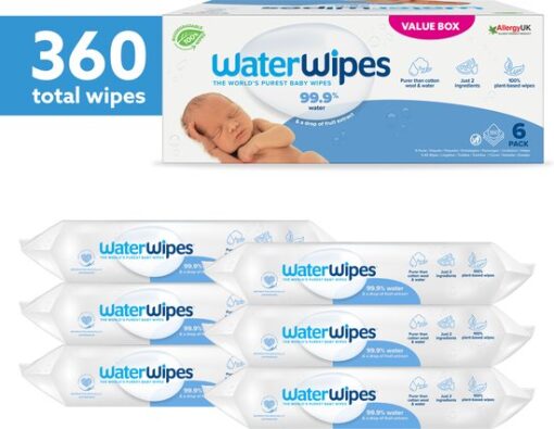 WaterWipes Billendoekjes Bio - 6 x 60 stuks - 360 doekjes