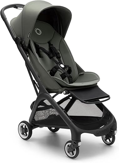Bugaboo Butterfly ultracompacte reiskinderwagen, klein en lichtgewicht, eenvoudig in één seconde inklapbaar, ergonomisch, extra ruime kinderwagen voor de stad van baby tot peuter, Forest Green