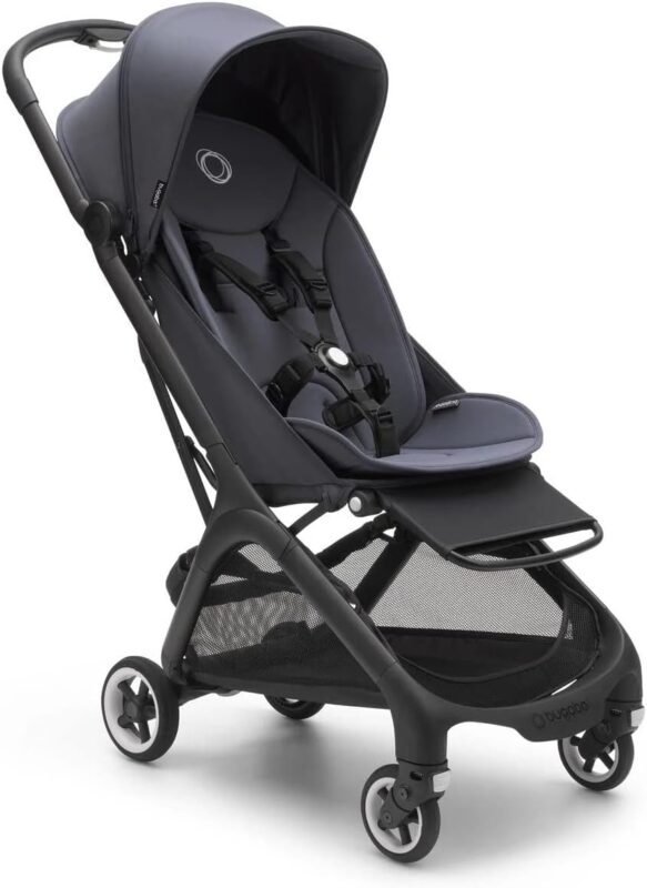 Bugaboo Butterfly ultracompacte reiskinderwagen, klein en lichtgewicht, eenvoudig in één seconde inklapbaar, ergonomisch, extra ruime kinderwagen voor de stad van baby tot peuter, Stormy Blue