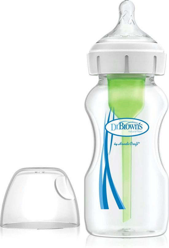 Dr. Brown's Options+ Anti-Colic Babyfles - Brede halsfles - 270ml