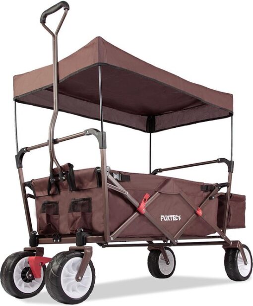 FUXTEC Bolderkar CT350 - opvouwbaar - bruin
