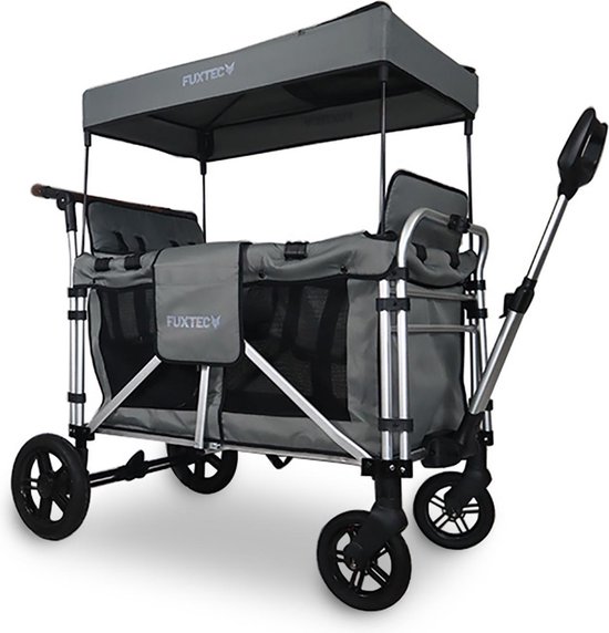 FUXTEC Bolderkar FX-CTXL900 - Opvouwbaar - grijs - nu voor maximaal 4 kinderen