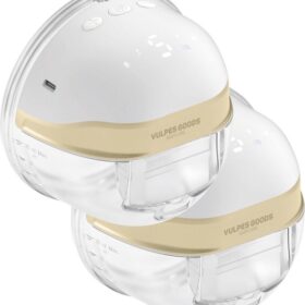 Vulpes Goods® BabyCare - Handsfree Borstkolf - Elektrische Draadloze Borstkolf – Dubbele Borstkolf - Draagbaar & Handsfree - BPA vrij - Met 60 Moedermelk bewaarzakjes, Reistas, Tepelmaat meter & Borstschildverkleiners - PRO versie