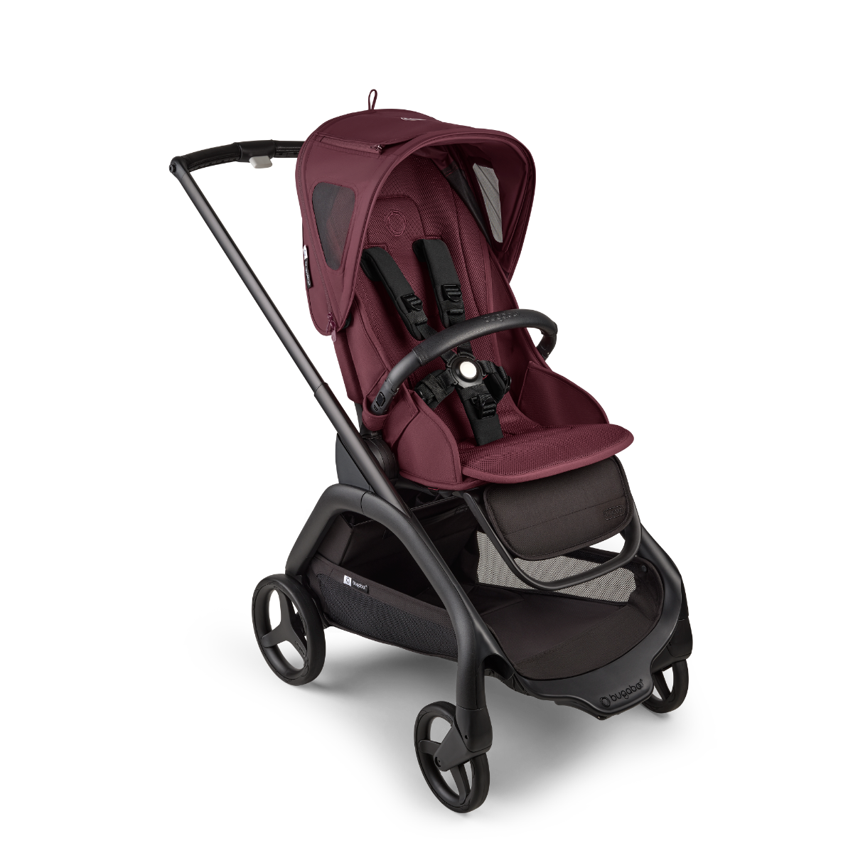Wandelwagen Bugaboo Dragonfly Complete Black/Dark Cherry-Dark Cherry