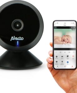 Alecto Wifi Babyfoon met Camera en App - Full HD - Melding bij beweging en geluid - SMARTBABY5BK - Zwart