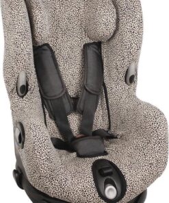 Autostoelhoes Geschikt voor Maxi Cosi Axiss - Maxi Cosi Hoes Groep 0-1 - Zacht Katoen - Perfecte Pasvorm - Zand Luipaard
