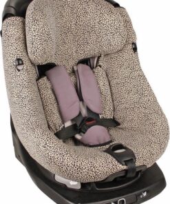 Autostoelhoes Geschikt voor Maxi Cosi AxissFix - Maxi Cosi Hoes Groep 0-1 - Zacht Katoen - Perfecte Pasvorm - Zand Luipaard