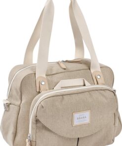 Béaba Genève Verzorgingstas - Modulaire Stijl - Ruim Design - Kinderwagen- & Trolleybevestiging - Inclusief Accessoires - Clay