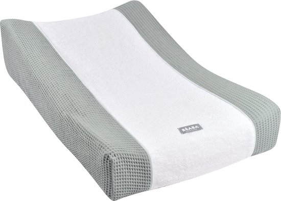 Béaba Sofalange® - Hoes voor Aankleedkussen - 100% Biologisch Katoen - Zacht & Absorberend - Groen
