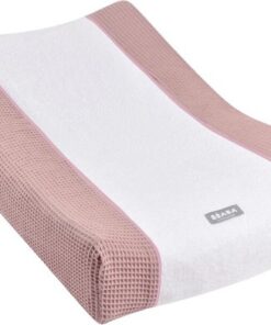 Béaba Sofalange® - Hoes voor Aankleedkussen - 100% Biologisch Katoen - Zacht & Absorberend - Roze