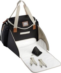 Béaba Verzorgingstas Sydney II – Met Verschoonmat & Accessoires – Opbergruimte voor Voeding – Zwart – 21L