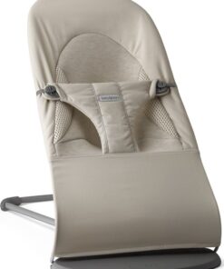 BabyBjörn Wipstoel Balance Soft - Geweven-Jersey - Tri-Fabric - Zandgrijs - Ergonomisch - Verstelbaar - Inklapbaar