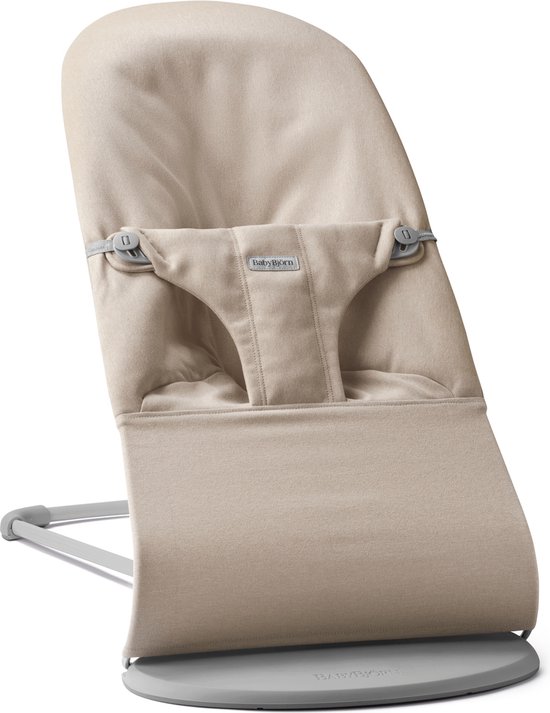 BabyBjörn Wipstoel Bliss - Geweven mélange - Lichtbeige - Ergonomisch - Verstelbaar - Inklapbaar