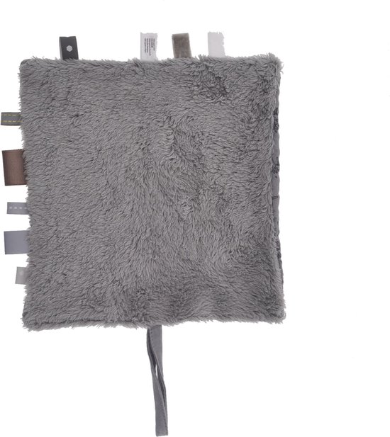 Baby Knuffeldoekje - Speendoekje 100% biologisch katoen - Comfortdoekje Cloudy Grey - Grijs - Snoozebaby