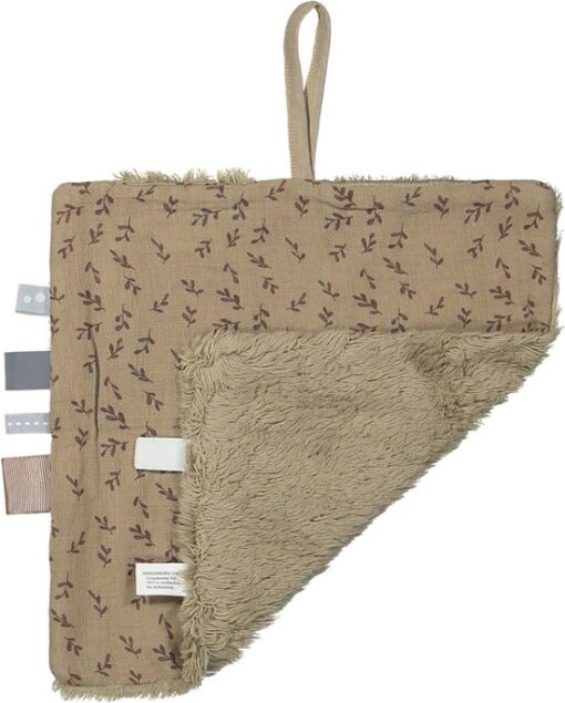 Baby Knuffeldoekje - Speendoekje 100% biologisch katoen - Comfortdoekje 25 x 25cm - Hazel Brown - Bruin - Snoozebaby