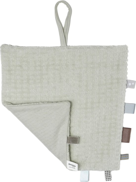 Baby Knuffeldoekje - Speendoekje 100% biologisch katoen - Comfortdoekje 25 x 25cm - Mystic Mint - Groen - Snoozebaby