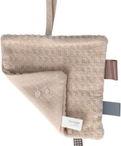 Baby Speendoekje 15 x 15cm - Knuffeldoekje 100% biologisch katoen - Comfortdoekje Desert Sand - Beige - Snoozebaby