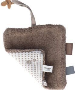Baby Speendoekje 15 x 15cm - Knuffeldoekje 100% biologisch katoen - Comfortdoekje Warm Brown - Bruin - Snoozebaby