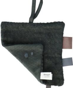 Baby Speendoekje 15 x 15cm - Knuffeldoekje 100% biologisch katoen - Comfortdoekje Dark Green - Groen - Snoozebaby
