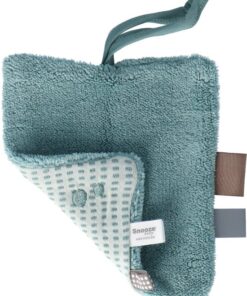 Baby Speendoekje 15 x 15cm - Knuffeldoekje 100% biologisch katoen - Comfortdoekje Smokey Green - Groen - Snoozebaby