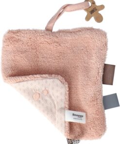 Baby Speendoekje 15 x 15cm - Knuffeldoekje 100% biologisch katoen - Comfortdoekje Milky Rust - Roze - Snoozebaby