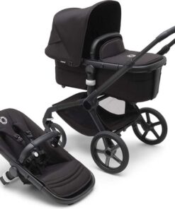 Bugaboo Fox 5 - Kinderwagen met Verende Wielen, Eenvoudig Inklapbaar en Sturen met één hand, Zwart