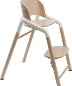 Bugaboo Giraffe houten kinderstoel, verstelbaar in 1 seconde, Natural Wood /White