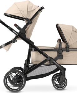 Deryan Evy V2 Kinderwagen - Duo Kinderwagen - Uitbreidbaar - Inclusief reiswieg - Nougat