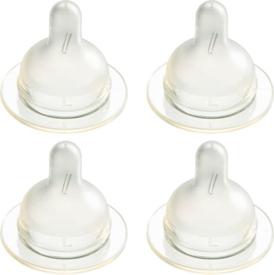 Difrax Flessenspeen Wide - Maat Large - 4 stuks