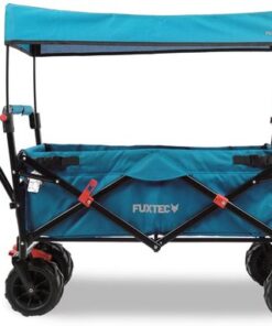 FUXTEC Bolderkar - opvouwbaar - Beach Cruiser - FX-CTB800 - turkoois/blauw