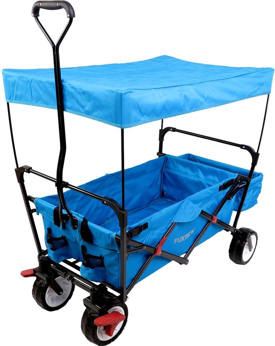 FUXTEC Bolderkar CT350 - opvouwbaar - turkoois / blauw