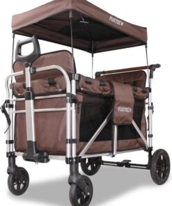FUXTEC Bolderkar FX-CTXL900 - Opvouwbaar - bruin - nu voor maximaal 4 kinderen