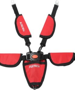 FUXTEC Veiligheidsriem - 5-punts - Veiligheidsgordel voor Bolderkar - rood