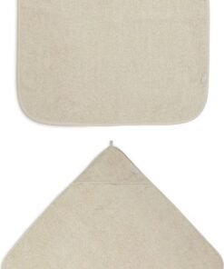 Jollein Badstof Set - Badcape & Badponcho - Nougat - Geschikt van 0-4 jaar