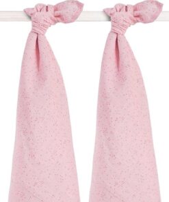 Jollein Hydrofiel Multidoek Mini Dots 115x115cm - Blush Pink - 2 Stuks