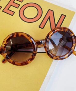 Kinder Zonnebril - Bril - Kind - Baby | Bruin – Tijger / Panter / Leopard print | Vanaf 2 jaar - 6 jaar | UV beschermend - Opklapbaar | Kinderzonnebril – Zonnebrillen | DH Collection