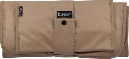 KipKep Napper Combi Verschonings-set - Coffee - bruin - verschoonmatje en luier-etuitje - rPET - wasbaar - waterafstotende zijde