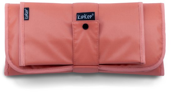 KipKep Napper Combi Verschonings-set - Sienna - verschoonmatje en luier-etuitje - rPET - wasbaar - gecoat - roze rood
