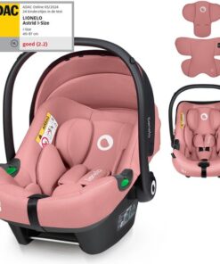 Lionelo Astrid i-Size Autostoel – ADAC 5-sterren – 40-87 cm – RWF – Memory Foam – Verstelbare hoofdsteun (7 cm) – Holmbergs gordels – Compatibel met ISOFIX-base & kinderwagen – i-Size norm – Licht & veilig
